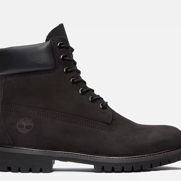 Timberland Men's Premium 6 inch Waterproof Black Leather Boots Size 10 M NEW - Picture 1 of 10